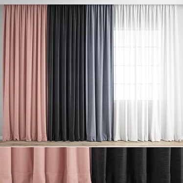 Polygonal Curtain Model 3D model image 1 