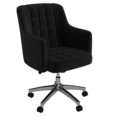 Sleek Black Office Chair with Wheels - Flash Furniture 3D model image 1 