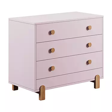 Ice Cream Dreams: 3-Drawer Chest 3D model image 1 