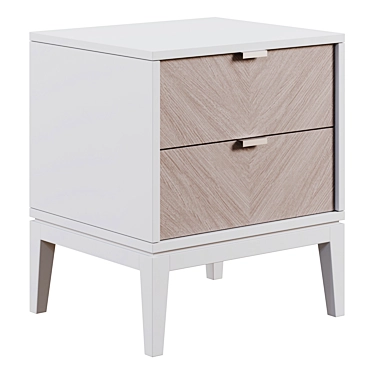 Fjord Nightstand: Sleek and Stylish Storage 3D model image 1 