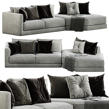 Alexander 1 Sofa: Sleek and Stylish 3D model image 1 