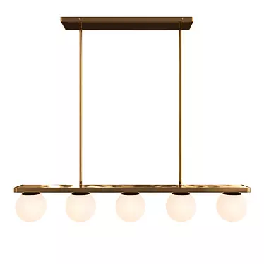 Elegant Hayes Linear Chandelier 3D model image 1 