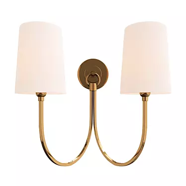 Antique Brass Twin Swag Sconce 3D model image 1 