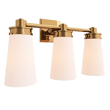 Pearson Triple Brass Sconce 3D model image 1 