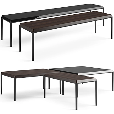 B&B Italia Michel Coffee Tables: Stylish and Versatile Set 3D model image 1 