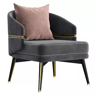 Sleek Modern Billy Armchair 3D model image 1 