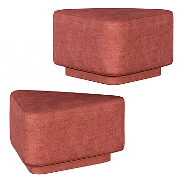 Comfy Triangular Plump Pouffe 3D model image 1 