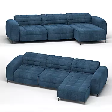 Cannes Fabric Upholstered Sofa 3D model image 1 