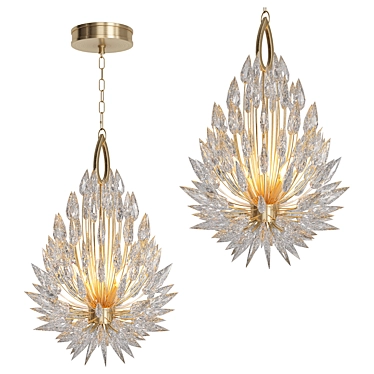 Elegant LilyBuds Pendant Light 3D model image 1 