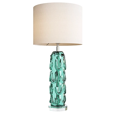 Elegant Aqua Crystal Vase Lamp 3D model image 1 