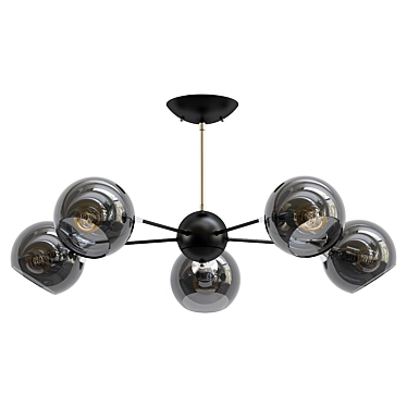 Modern Black Ceiling Chandelier Lagos 3D model image 1 