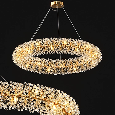 Luxury Crystal Ring Chandelier 3D model image 1 