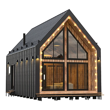 Rustic Barn House Kit 3D model image 1 