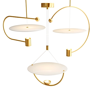 Elegant Gaspar Pendant Light Collection 3D model image 1 