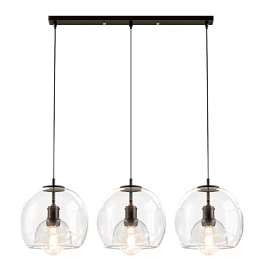 Vintage Style Globe Pendant Light 3D model image 1 