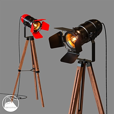 Modern Floor Lamp Spotlight 60x150 cm 3D model image 1 