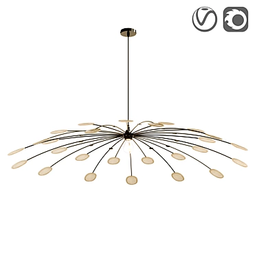 Retro Metal Weave Pendant Light 3D model image 1 