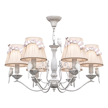 Elegant Bird Pendant Chandelier Homedeco 3D model image 1 