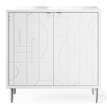 Stockholm Scandinavian Style White Cabinet 3D model image 1 