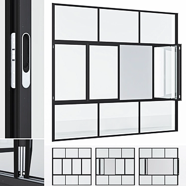 Corona Aluminium Window Model Render 3D model image 1 