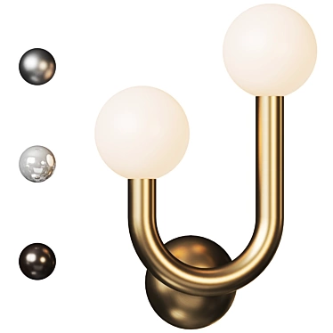 Modern Metal Wall Sconce 3D model image 1 