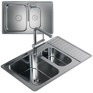 Omoikiri Sagami Stainless Steel Sink 3D model image 1 