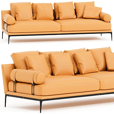 Stylish B&B Atoll Sofa 3D model image 1 