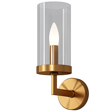 Modern Glass Wall Sconce Light 3D model image 1 