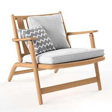 Roda Levante Modern Armchair 3D model image 1 