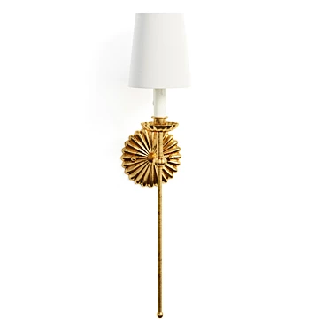 Opulent Antique Gold Clove Sconce 3D model image 1 