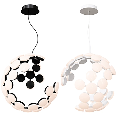 Illuminating Moonlight LED Chandelier 3D model image 1 