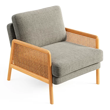 Cane Accent Armchair | Design Your Own 3D model image 1 