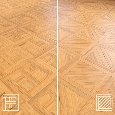 Wooden Floor 3D Model Kit 3D model image 1 