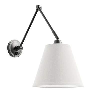 Adjustable Arm Reading Wall Lamp 3D model image 1 