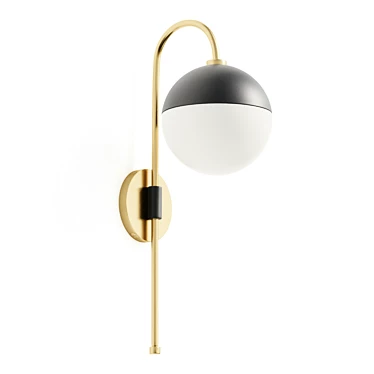 Swinging Gooseneck Globe Sconce 3D model image 1 