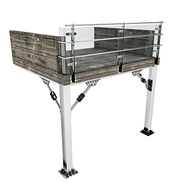 Modular Terrace Balustrade Solution 3D model image 1 