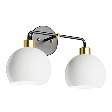 Mid-Century Bubble Vanity Light 3D model image 1 