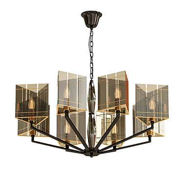 Modern 8-Arm Pendant Light Fixture 3D model image 1 