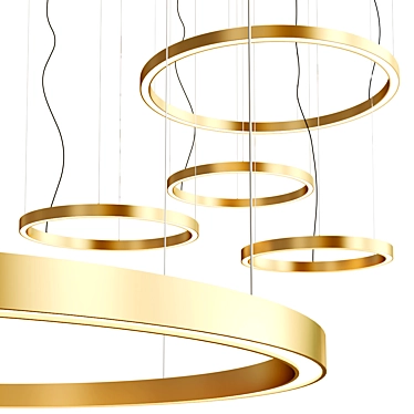 Modern LED Aluminium Pendant Lamp 3D model image 1 