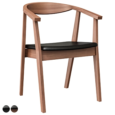 Minimalist Black Stockholm Chair 3D model image 1 