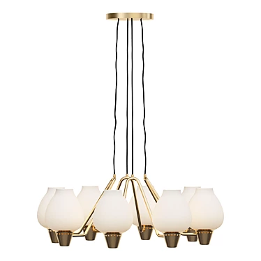 Modernist Chandelier by Hans Bergström 3D model image 1 