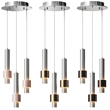 Dynamic Elegance LED Pendant Light 3D model image 1 