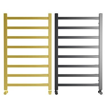 Brushed Brass Heated Towel Rail 3D model image 1 