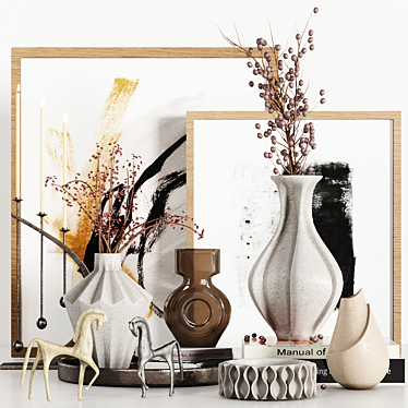 Artistic Decor Set 2015 3D model image 1 