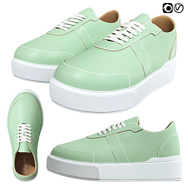 Rispetto 581585 Green Sneakers 3D model image 1 