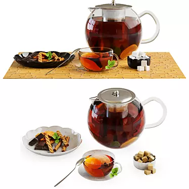 Tea Time Set 3D model image 1 