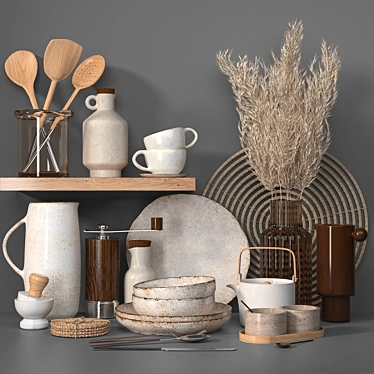 Modern Kitchen Décor Set - H&M 3D model image 1 