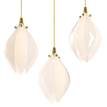 Sleek Pendant Light Fixture 3D model image 1 