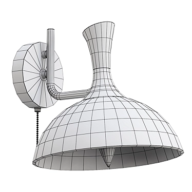 Vintage Ambrella Light Fixture 3D 3D model image 1 