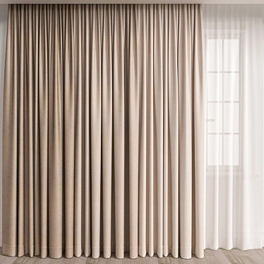 Versatile 3D Curtain Model Kit 3D model image 1 